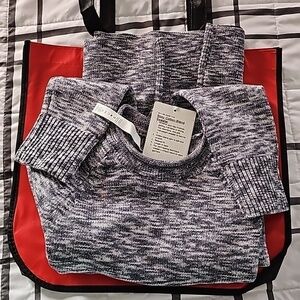 * NWT LULULEMON XS Boxy Cotton-Blend Sweater WINTER Night Sea